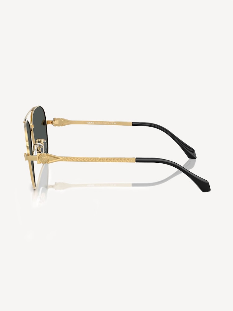 Versace Gold Ve2283 Pilot Sunglasses - Image 2 of 5
