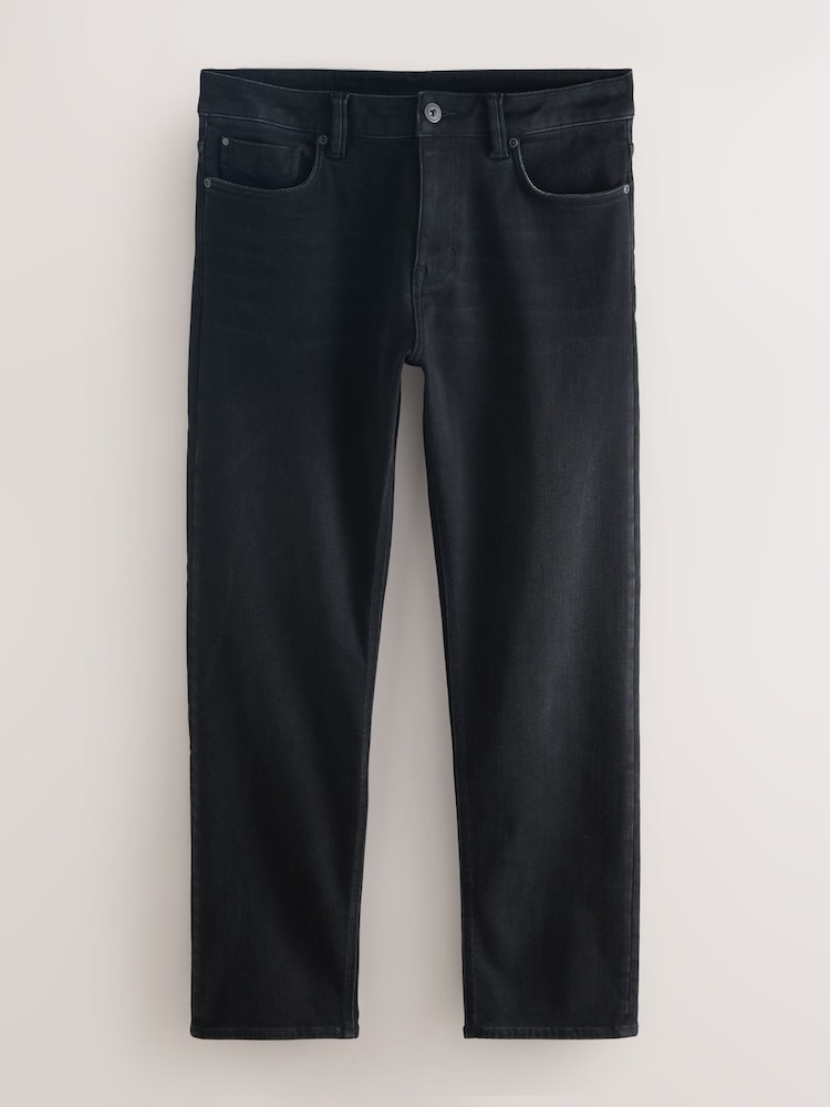 Black Straight Fit Motionflex Jeans - Image 1 of 5