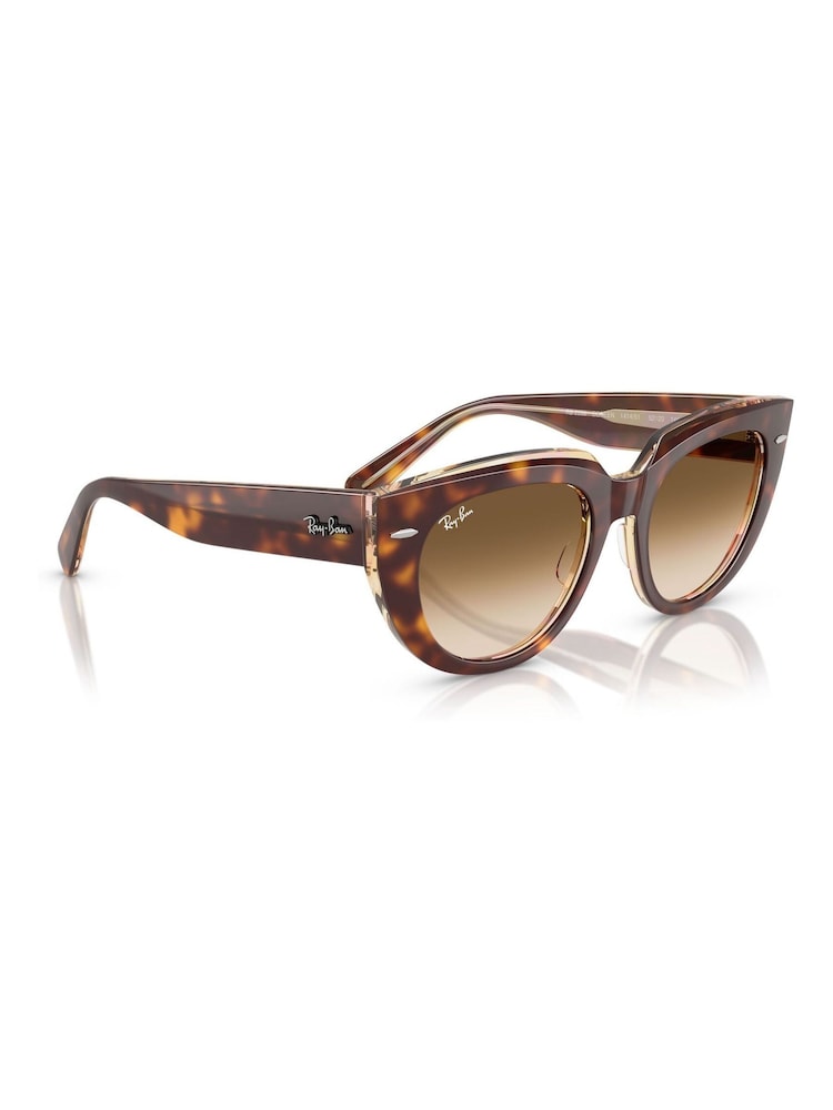 Ray Ban Doreen Square Brown Sunglasses - Image 2 of 6