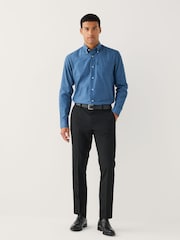 Denim Blue Regular Fit Oxford Long Sleeve Shirt - Image 3 of 8