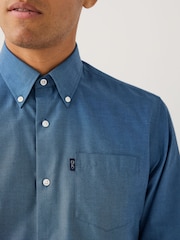 Denim Blue Regular Fit Oxford Long Sleeve Shirt - Image 4 of 8