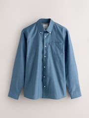 Denim Blue Regular Fit Oxford Long Sleeve Shirt - Image 6 of 8