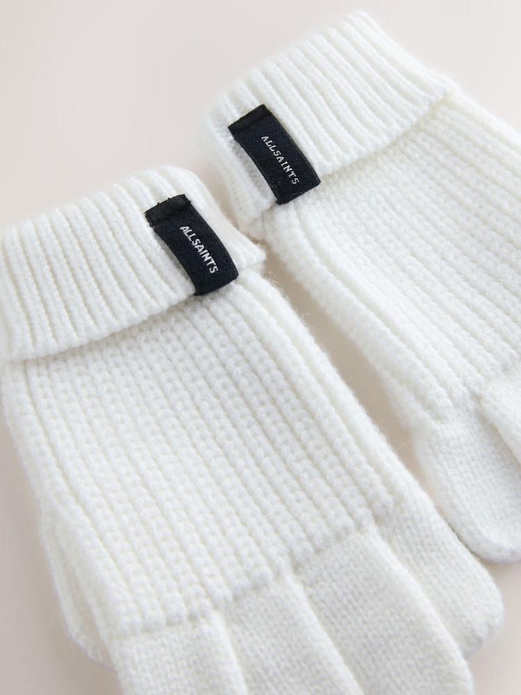 smALLSAINTS Cream Diamanté Beanie and Gloves Set - Image 4 of 4