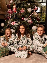 Cyberjammies Green Minijammies Printed Long Sleeve 100% Cotton Pyjamas Set - Image 3 of 4