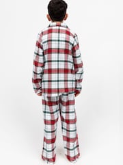 Cyberjammies Red Minijammies Long Sleeve Check 100% Cotton Pyjamas Set - Image 2 of 4