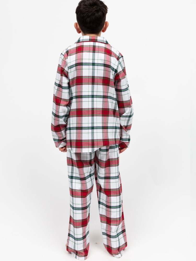 Cyberjammies Red Minijammies Long Sleeve Check 100% Cotton Pyjamas Set - Image 2 of 4