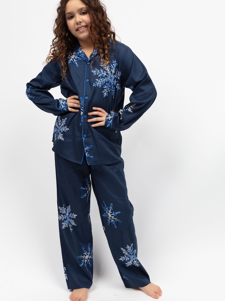 Cyberjammies Blue Minijammies Printed Long Sleeve Pyjamas Set - Image 1 of 4 Cyberjammies Blue Minijammies Printed Long Sleeve Pyjamas Set - Image 1 of 4