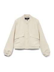 VERO MODA Cream Bomber Jacket - Image 5 of 5