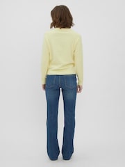 VERO MODA Buttermilk Yellow Round Neck Knitted Jumper - Image 3 of 5