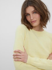 VERO MODA Buttermilk Yellow Round Neck Knitted Jumper - Image 4 of 5
