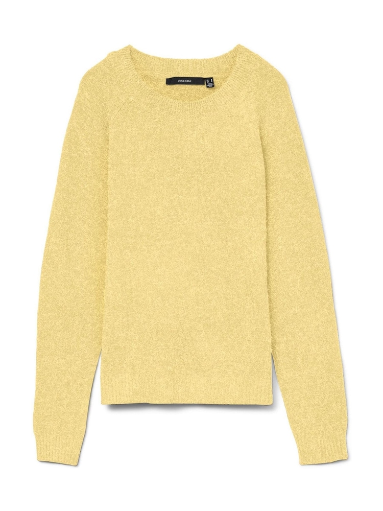 VERO MODA Buttermilk Yellow Round Neck Knitted Jumper - Image 5 of 5