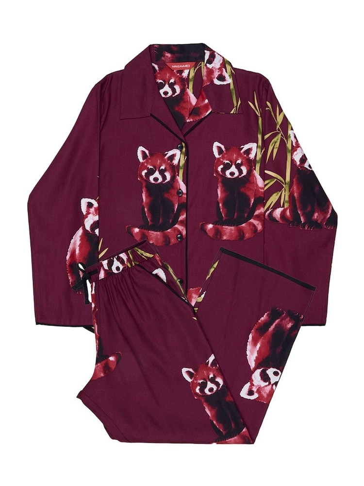 Cyberjammies Red Minijammies Printed Long Sleeve 100% Cotton Pyjamas Set - Image 4 of 4