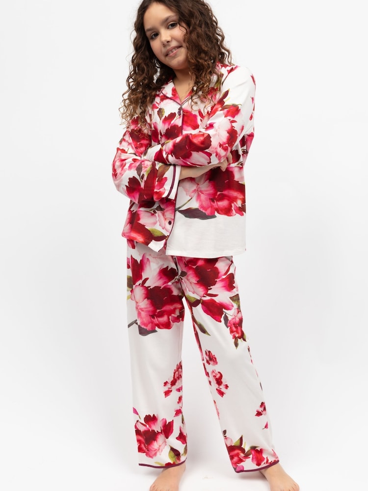 Cyberjammies Red Minijammies Printed Jersey Long Sleeve Pyjamas Set - Image 1 of 4