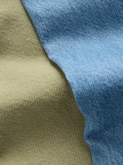 Mid Blue and Khaki Green Oversized Denim Shirts 2 Pack - Image 7 of 7