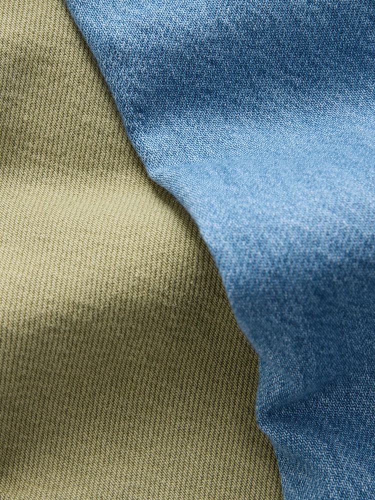 Mid Blue and Khaki Green Oversized Denim Shirts 2 Pack - Image 7 of 7 Mid Blue and Khaki Green Oversized Denim Shirts 2 Pack - Image 7 of 7