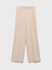 Mango Cream Straight Fit Suit Trousers - Image 6 of 7