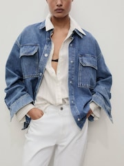 Mango White Mid-Rise 100% Cotton Straight Jeans - Image 4 of 6