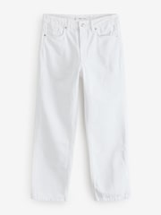 Mango White Mid-Rise 100% Cotton Straight Jeans - Image 5 of 6