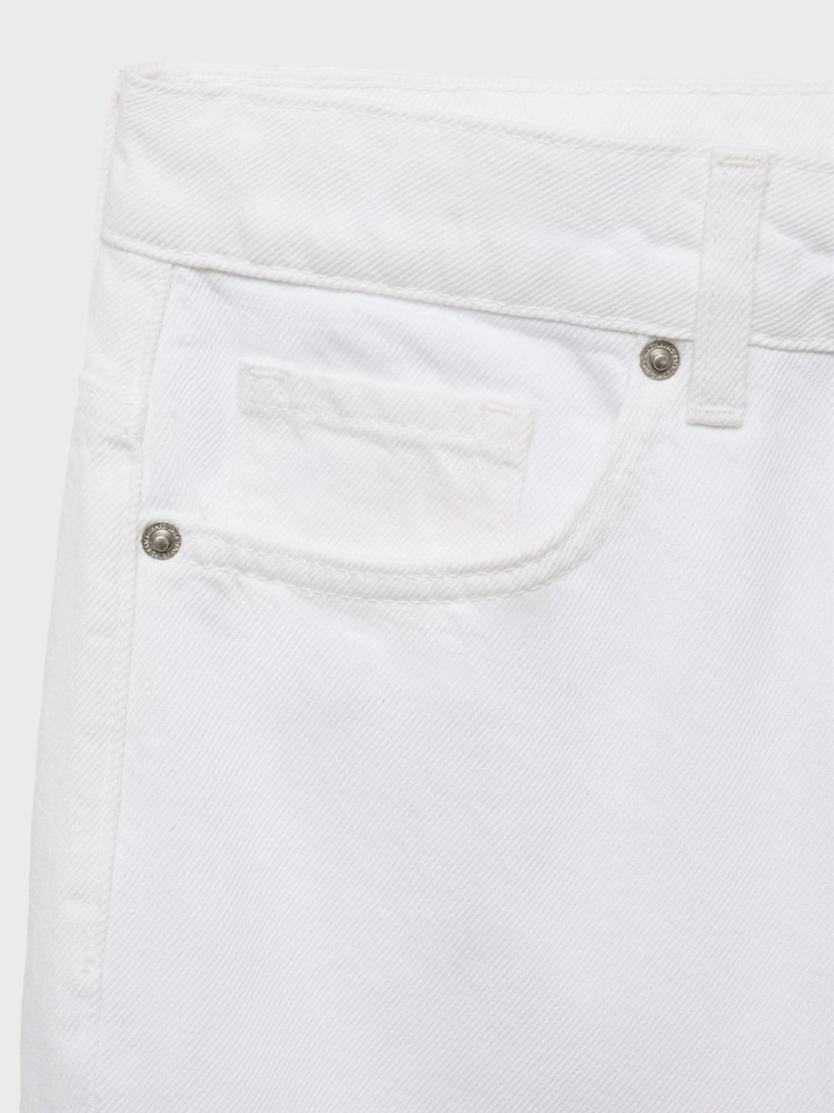 Mango White Mid-Rise 100% Cotton Straight Jeans - Image 6 of 6 Mango White Mid-Rise 100% Cotton Straight Jeans - Image 6 of 6