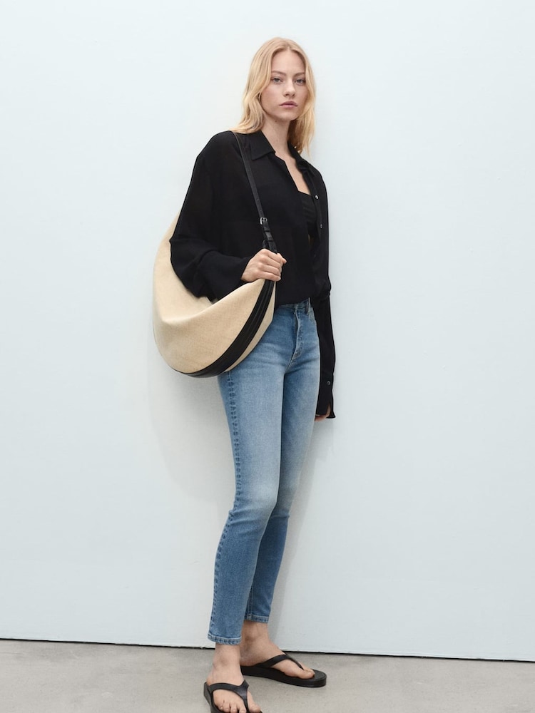 Mango Blue Mid Rise Skinny Jeans - Image 2 of 7 Mango Blue Mid Rise Skinny Jeans - Image 2 of 7