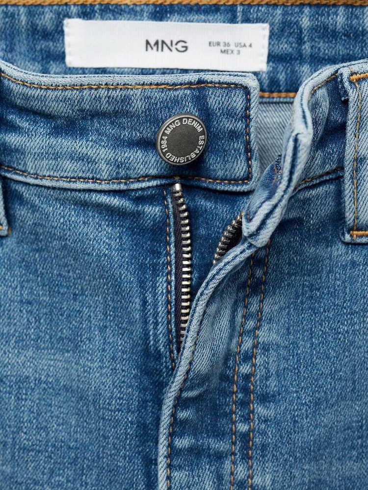 Mango Blue Mid Rise Skinny Jeans - Image 7 of 7 Mango Blue Mid Rise Skinny Jeans - Image 7 of 7