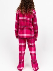 Cyberjammies Pink Minijammies Long Sleeve Check 100% Cotton Pyjamas Set - Image 2 of 4