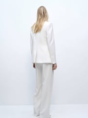 Mango Cream Straight Low Rise Suit Trousers - Image 2 of 5