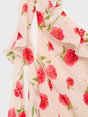 Mango Cream Floral Ruffled Maxi Dress - Image 7 of 7