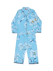 Cyberjammies Blue Minijammies Printed Long Sleeve 100% Cotton Pyjamas Set - Image 4 of 4