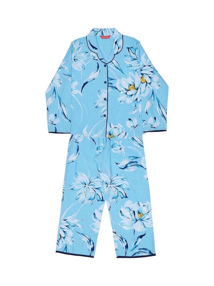 Cyberjammies Blue Minijammies Printed Long Sleeve 100% Cotton Pyjamas Set - Image 4 of 4