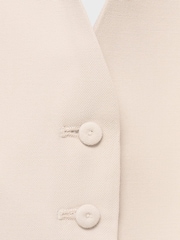 Mango Cream Pleated Halter Neck Waistcoat - Image 7 of 7
