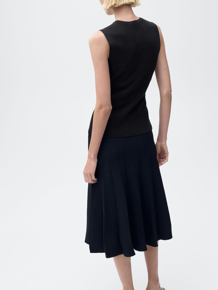 Mango Black Fine Knit Waistcoat - Image 2 of 6