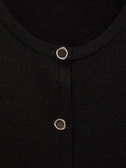 Mango Black Fine Knit Waistcoat - Image 6 of 6