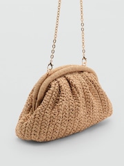 Mango Brown Jute Clutch Bag - Image 3 of 4
