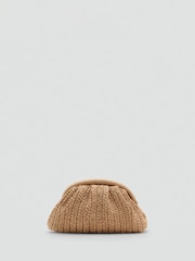 Mango Brown Jute Clutch Bag - Image 4 of 4