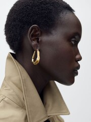 Mango Brown Collared Short Trench Coat - Image 4 of 6