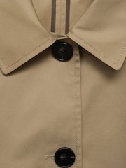 Mango Brown Collared Short Trench Coat - Image 6 of 6