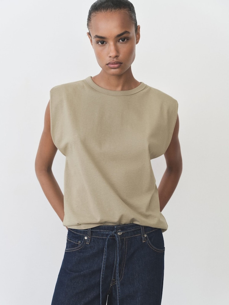 Mango Green Short Sleeve Cotton Top - Image 1 of 6