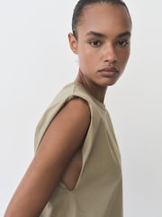 Mango Green Short Sleeve Cotton Top - Image 4 of 6