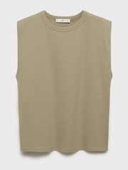 Mango Green Short Sleeve Cotton Top - Image 5 of 6