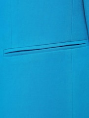 Mango Blue Straight Fit Suit Jacket - Image 7 of 7