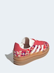 adidas Originals Red Gazelle Bold x Liberty London Lace Junior Trainers - Image 4 of 9