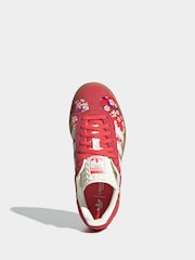 adidas Originals Red Gazelle Bold x Liberty London Lace Junior Trainers - Image 5 of 9