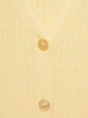 Mango Buttermilk Yellow Ribbed Cardigan - Image 6 of 6