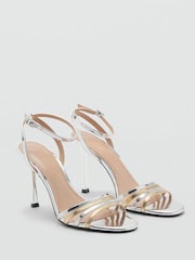 Mango Silver Strappy Heels - Image 3 of 4