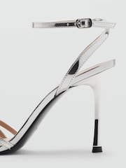 Mango Silver Strappy Heels - Image 4 of 4