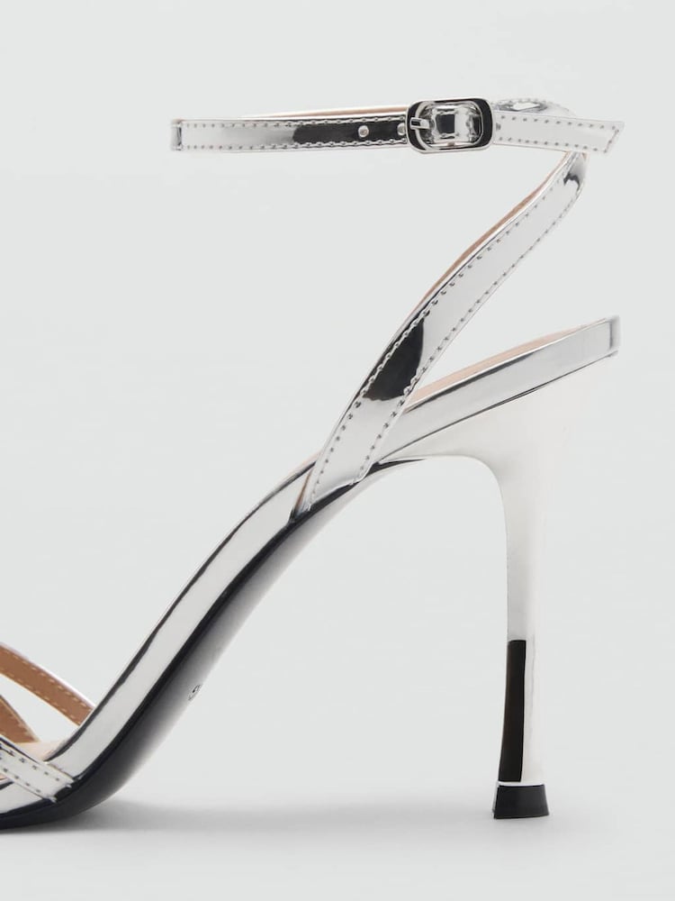 Mango Silver Strappy Heels - Image 4 of 4