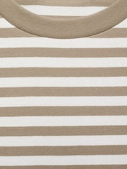 Mango Dark Brown Stripe Short Sleeved T-Shirt - Image 5 of 5