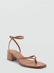 Mango Natural Strappy Heeled Sandals - Image 2 of 3