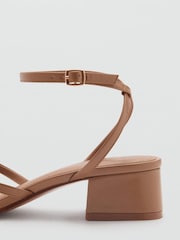Mango Natural Strappy Heeled Sandals - Image 3 of 3